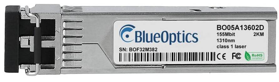 BlueOptics Korenix SFP100MM5 BlueOptics BO05A13602D SFP Transceiver, 100BASE-FX, Multimode Fiber, 1310nm, 2KM