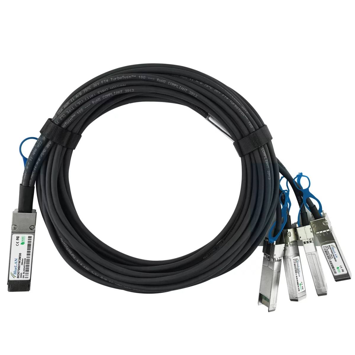 BlueOptics HPE Q9S72A BlueLAN SC282701L1M26 passives 100GBASE-CR4 QSFP28 auf 4x25GBASE-CR SFP28 Direct Attach Breakout K