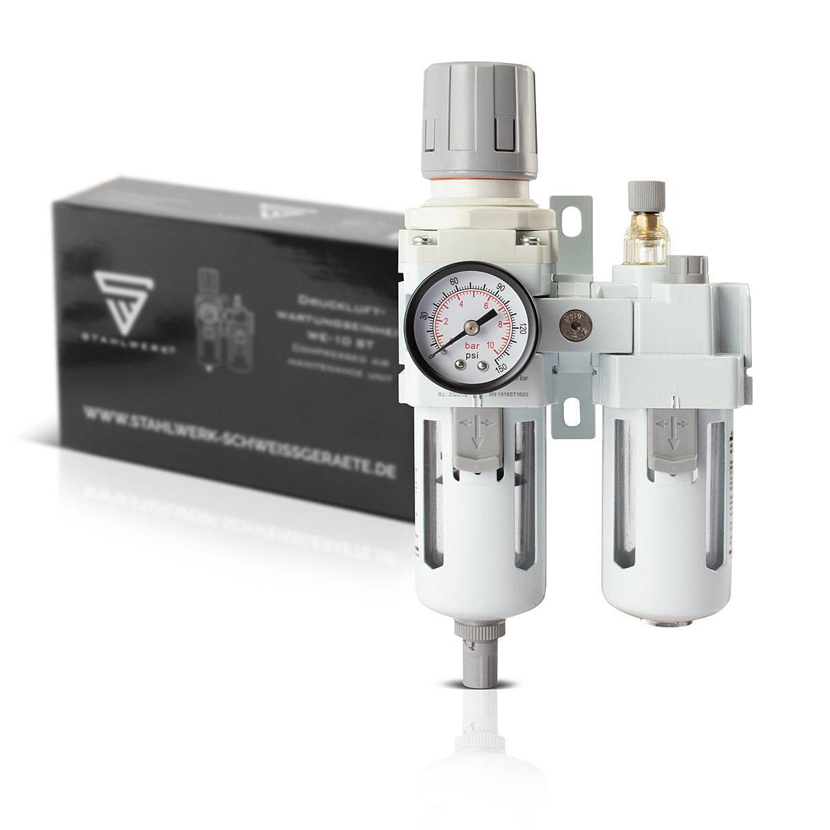 STAHLWERK Wartungseinheit Öler Wasserabscheider Druckluft 10,5 bar