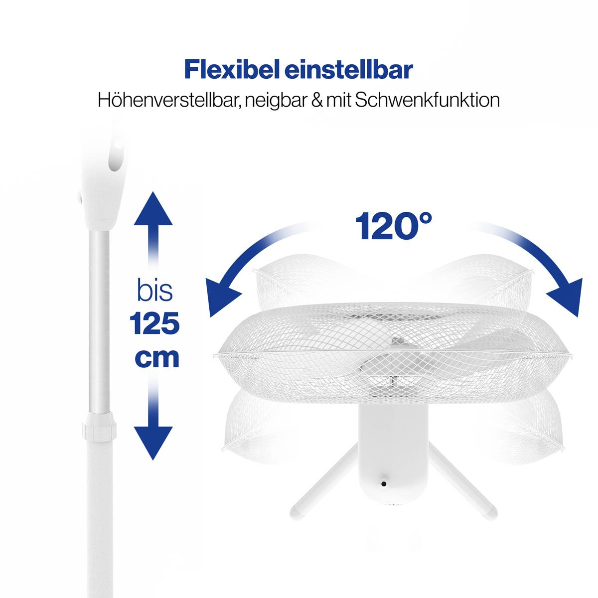 Clatronic Standventilator VL 3603 S weiß, Ventilator, 30 cm