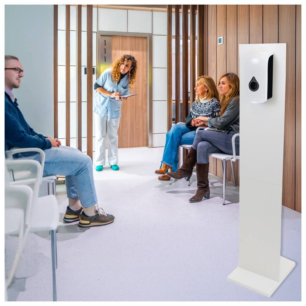 Dönges Desinfektionsmittelspender Stele + Spender, weiß