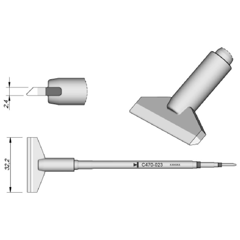 Lötspitze zylinderförmig, D 3,65 mm, C470033