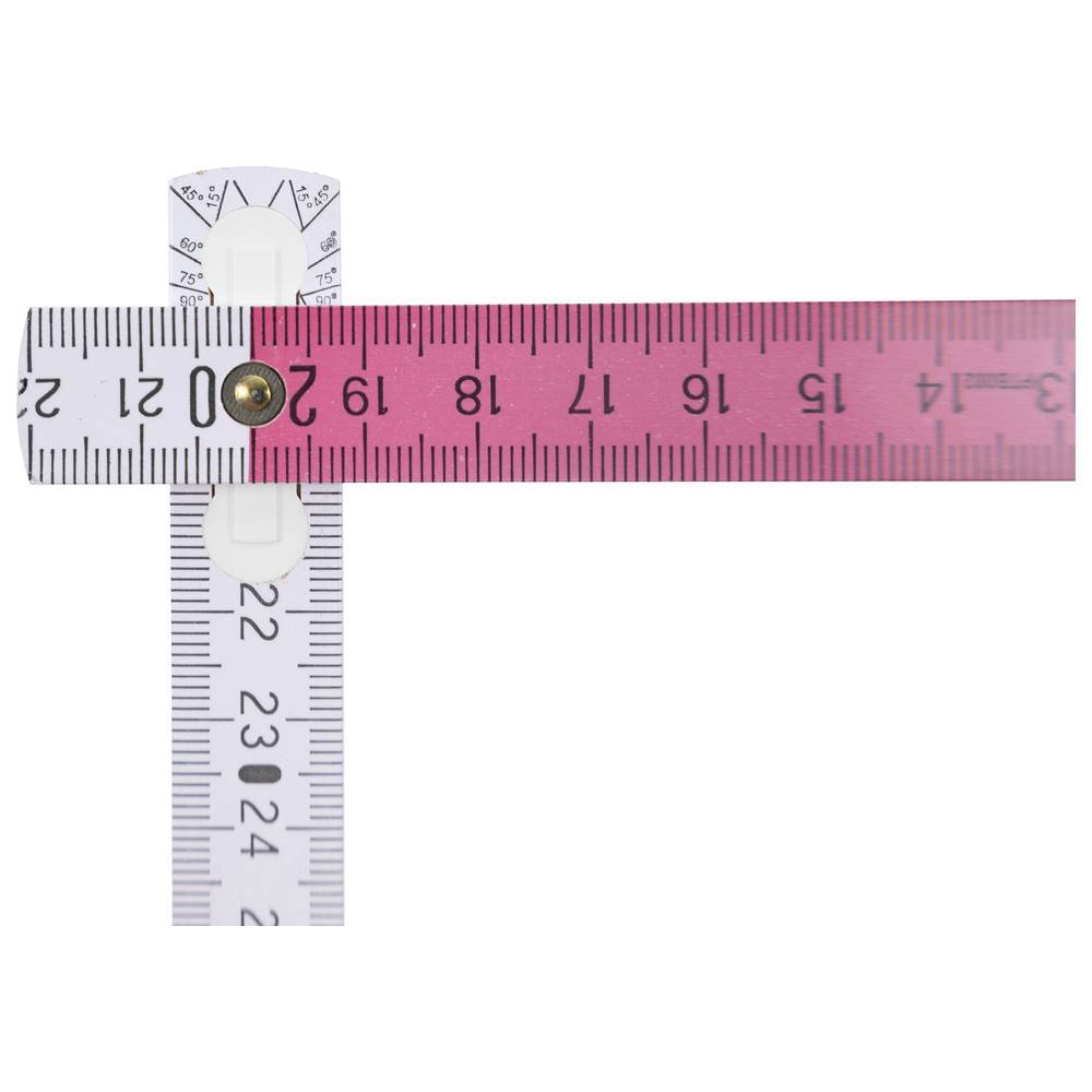Dönges Gliedermaßstab 2 m, Holz, weiß/rot mit Aufdruck, 16 mm
