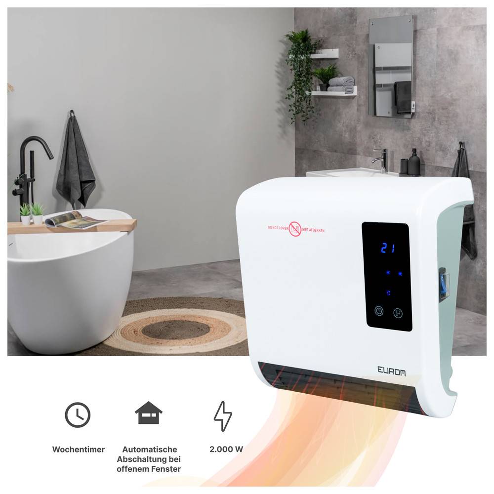 Eurom Badezimmerheizung Sani Fanheat 2000R