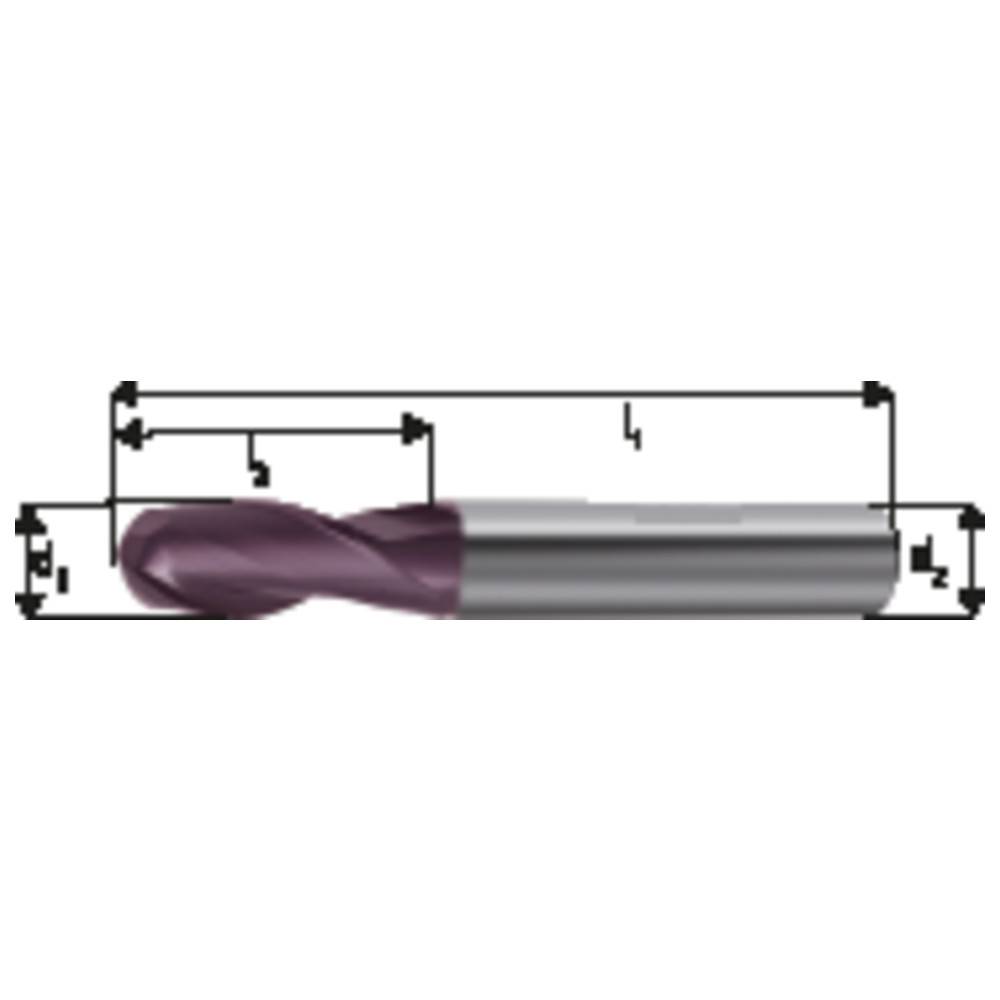 Radiusfr. WN VHM TiAlN 8,0mm HA Z2 K FORUM