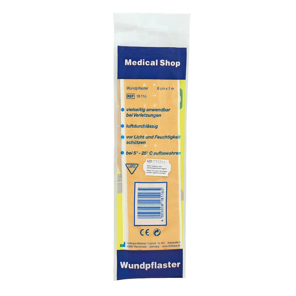 HOLTHAUS Wundpflaster Ypsiplast, starr, 6 cm x 1 m