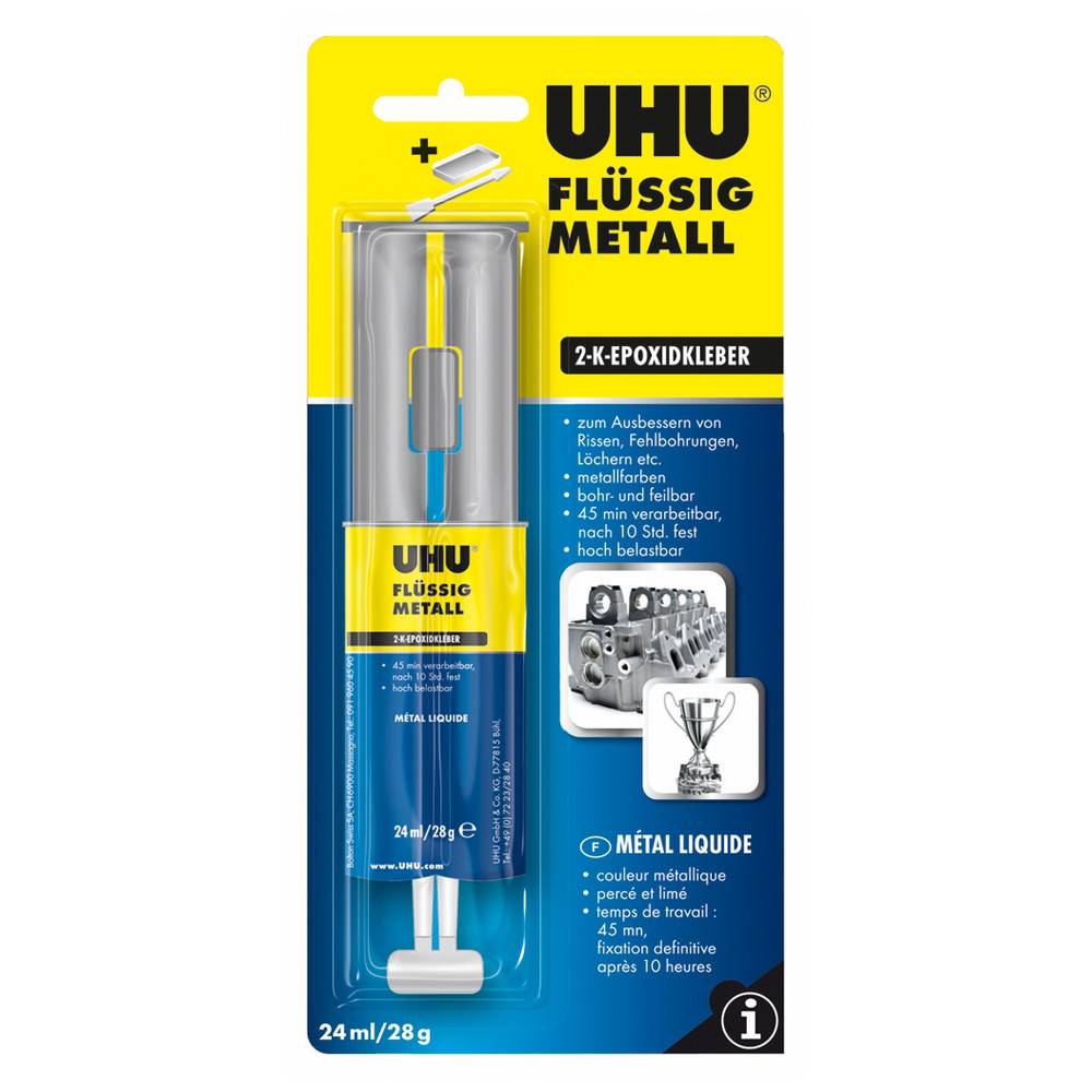 UHU Flüssigmetall, Doppelkammerspritze, 25 ml
