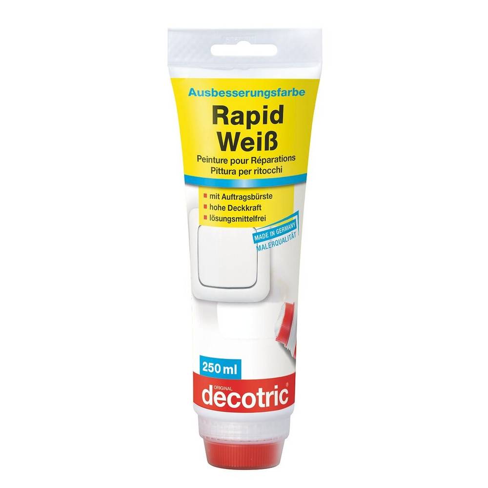 decotric Ausbesserungsfarbe Rapid Weiß, lösungsmittelfrei, 250 ml
