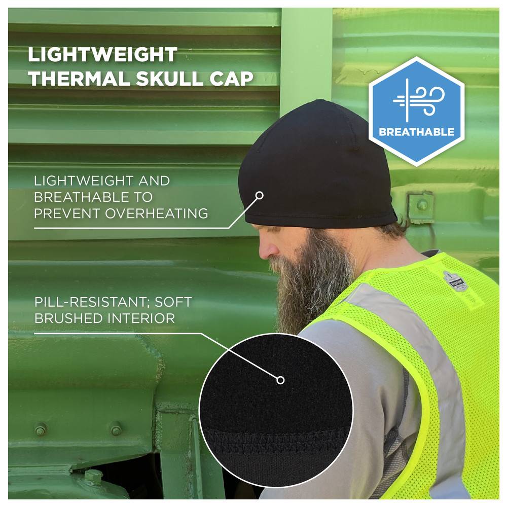 Ergodyne Wintermütze N-Ferno 6813, für Helme geeignet, schwarz