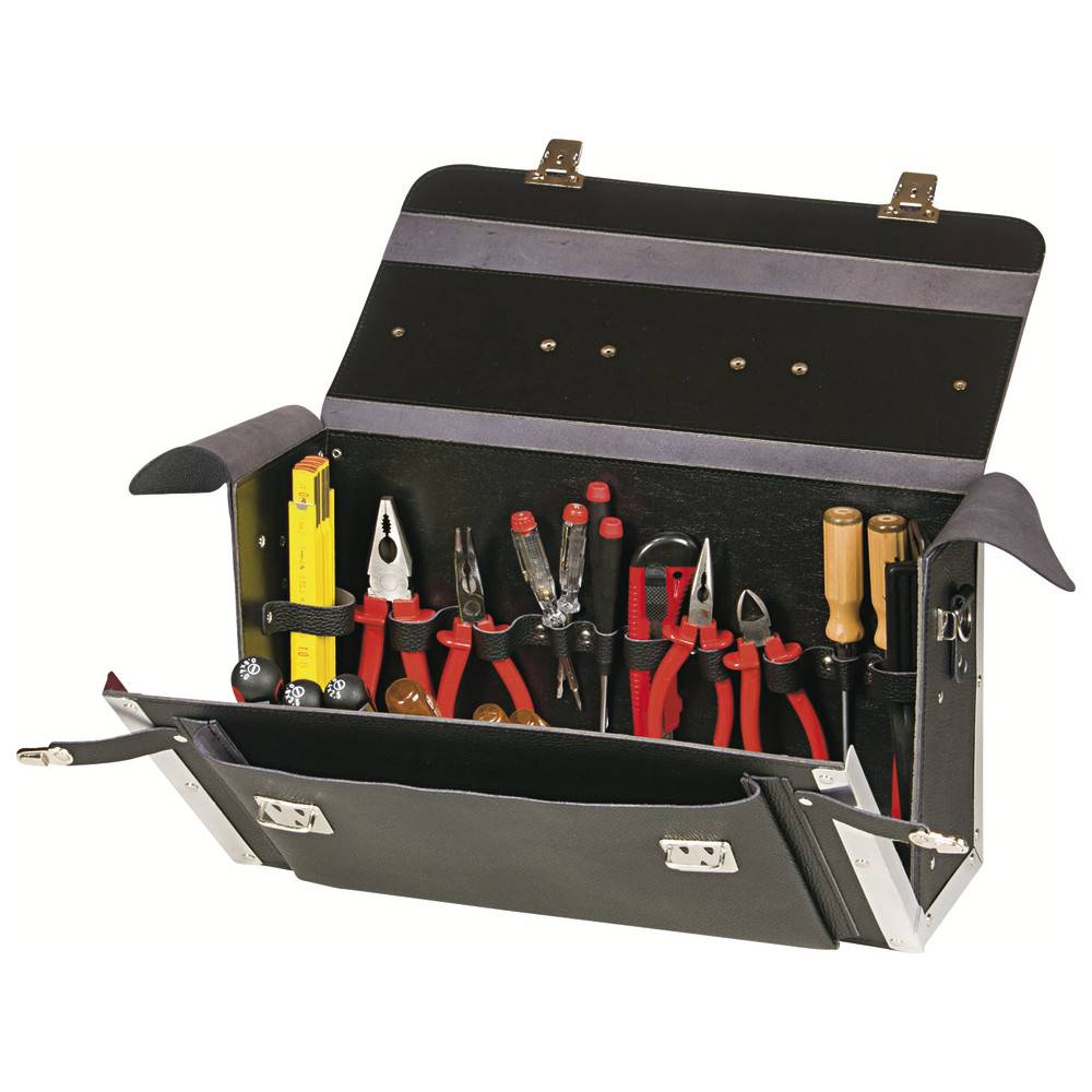 Werkzeug-Tasche Leder 420x150x250mm FORUM