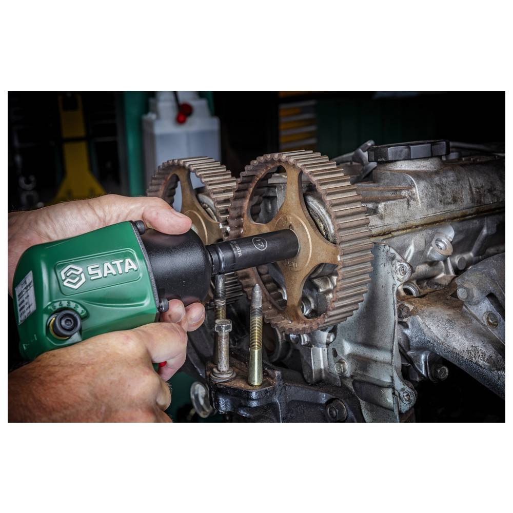 SATA 1/2" Kraft-Steckschlüsseleinsätze, dünnwandig, lang, 13-tlg, 10-24 mm