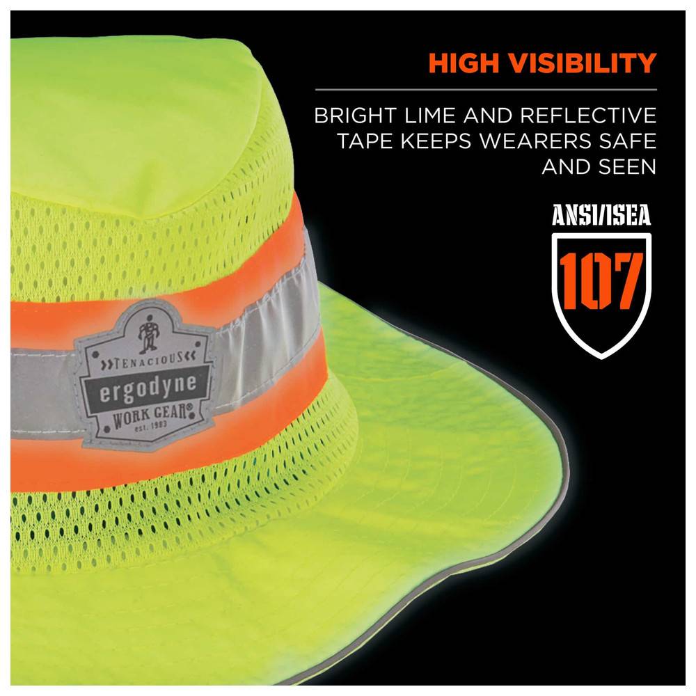 Ergodyne Kühlender Ranger-Sonnenhut Chill-Its 8935MF Hi-Vis, lime, Größe L/XL