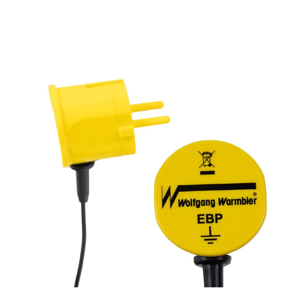 Warmbier Erdungsbaustein, ESD, 4 mm Öse/2 m Glattkabel, ohne MOhm