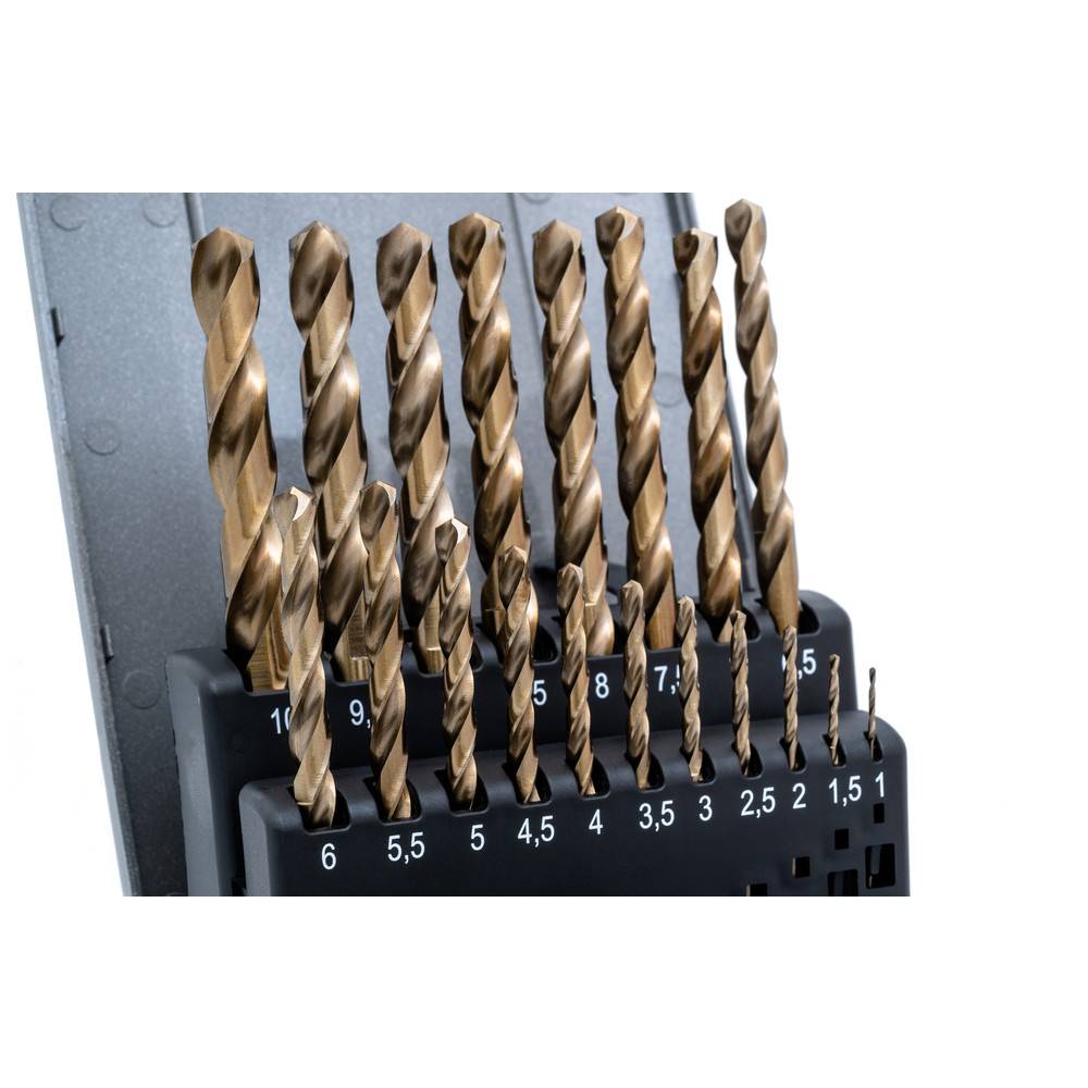 BAER Spiralbohrer-Satz Extrem, DIN 338, HSSE, 1-10 mm, 19-teilig