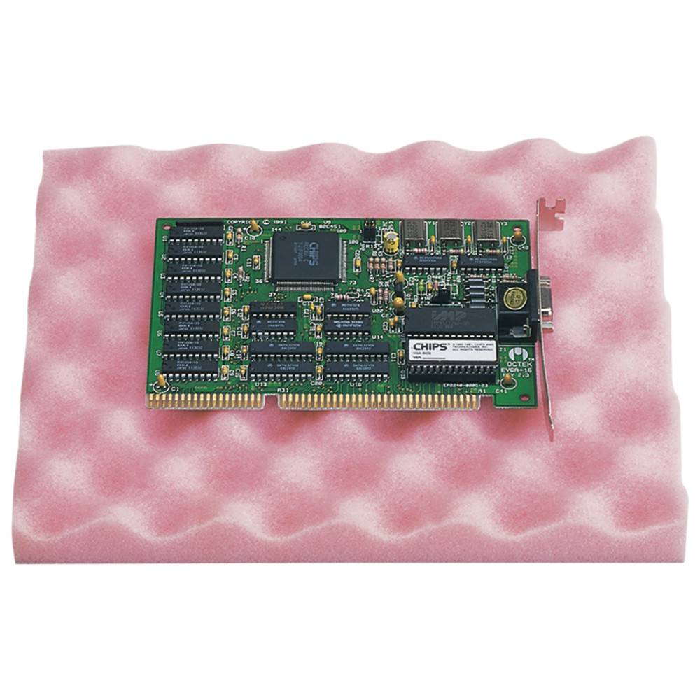 Warmbier PU-Schaumstoff rosa, ESD, 267 x 216 x 30 mm, Profil 1:1