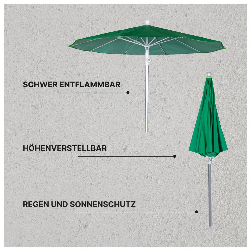 Dönges Arbeitsschirm, hellgrün, 200 cm