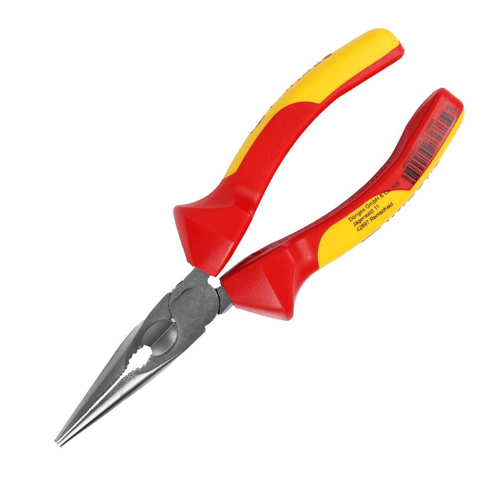 Friedrich Radiozange verchromt, VDE, 160 mm, rot