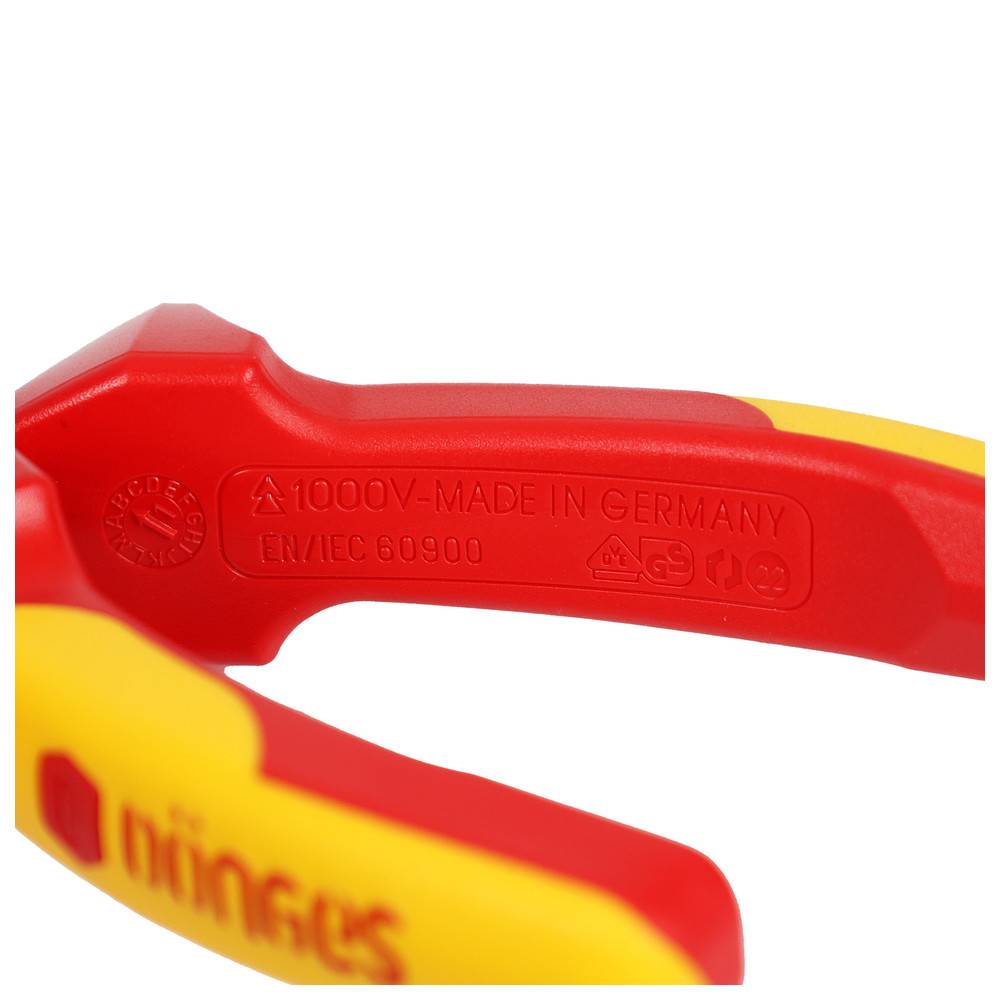 Friedrich Radiozange verchromt, VDE, 160 mm, rot