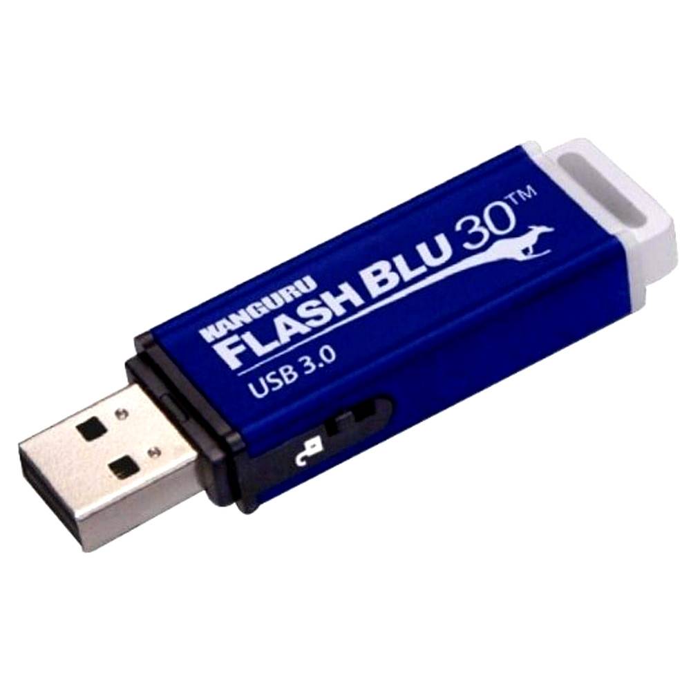 Kanguru Solutions USB 3.0 Stick FlashBlu30, mit physischem Schreibschutz, 32 GB