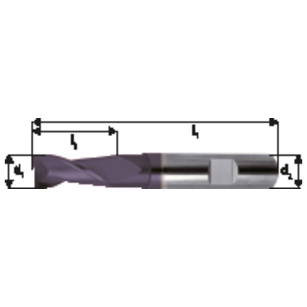 Schaftfr.6527L VHM TiAlN 9,00mm HB Z 2 FORUM