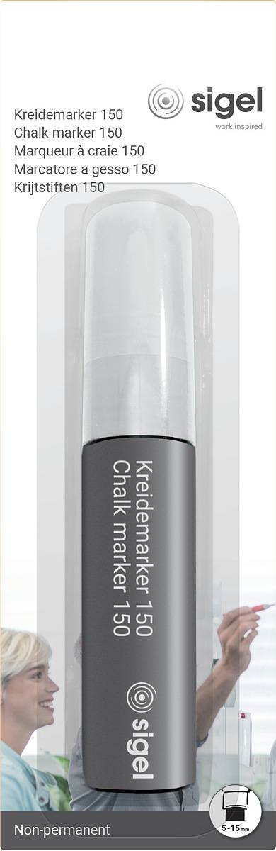 Sigel BA171 Kreidemarker Weiß 5 mm, 15 mm N/A
