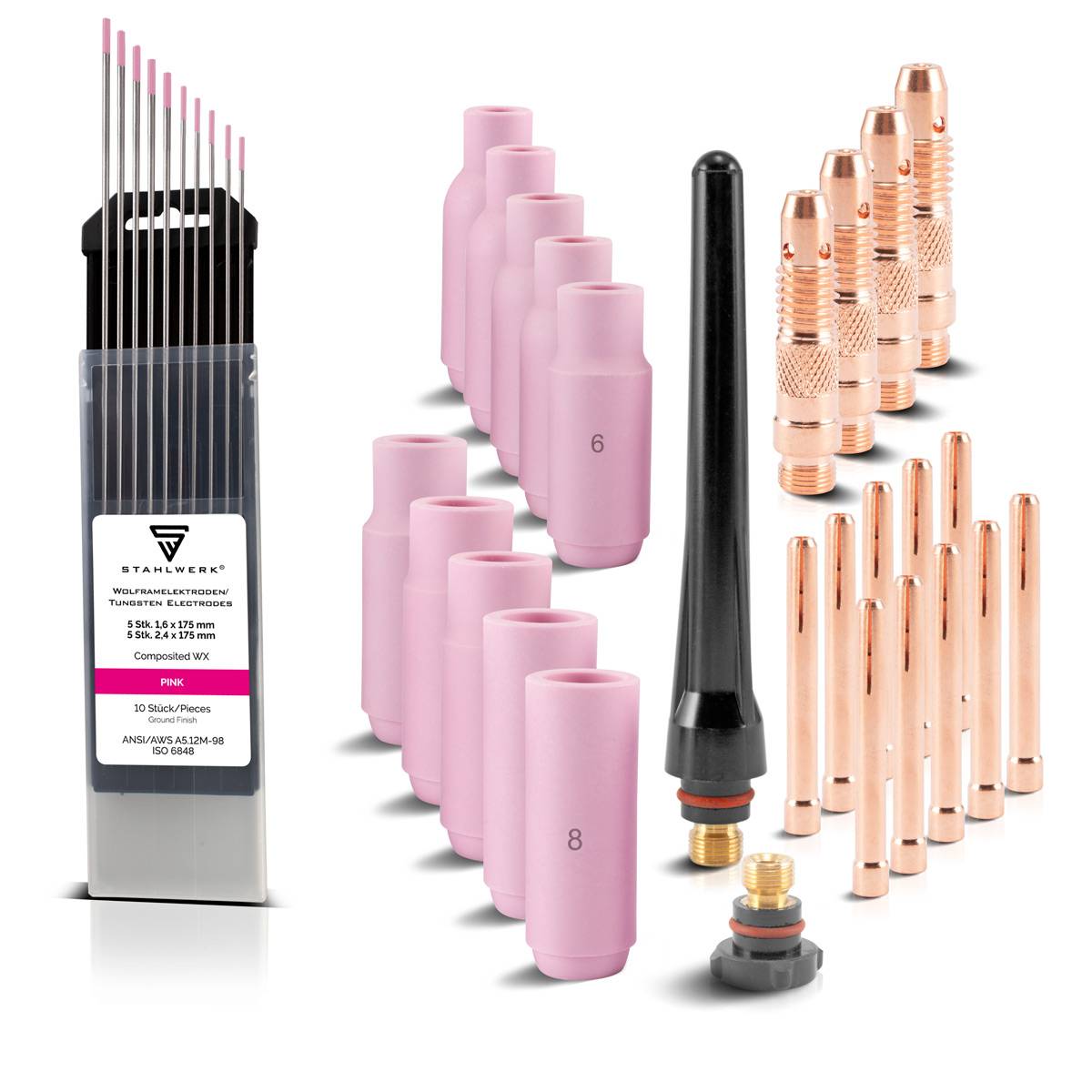 STAHLWERK WP-26 WIG Schweißzubehör Set 36-teilig