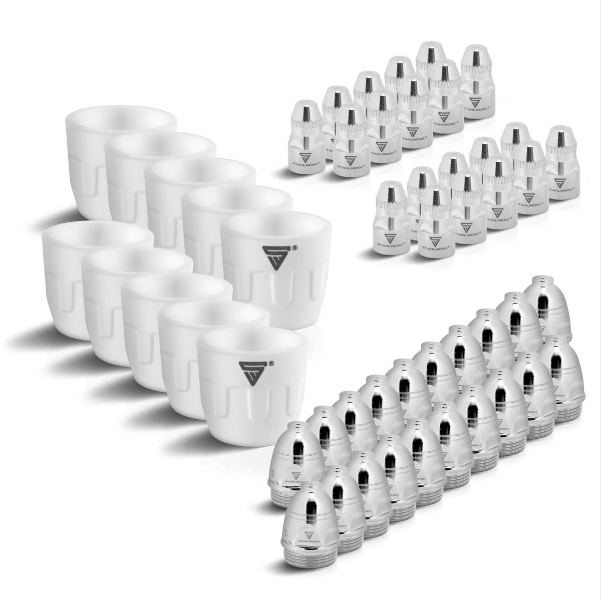 STAHLWERK Verschleißteile Set 50 Teile für Plasmaschneidbrenner P 80