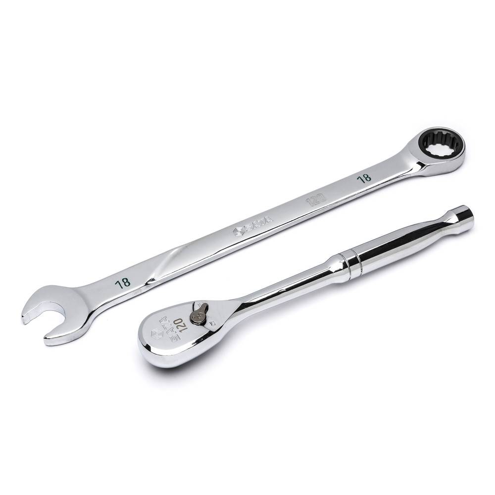 SATA Steckschlüssel-Satz, 3/8", mit Ratschen-Ringmaulschlüsseln, 42-teilig