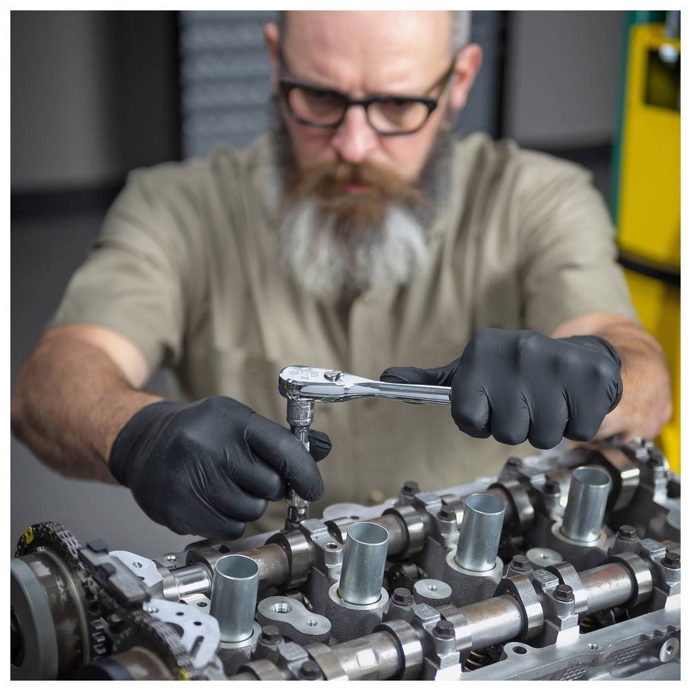 SATA Steckschlüssel-Satz, 3/8", mit Ratschen-Ringmaulschlüsseln, 42-teilig