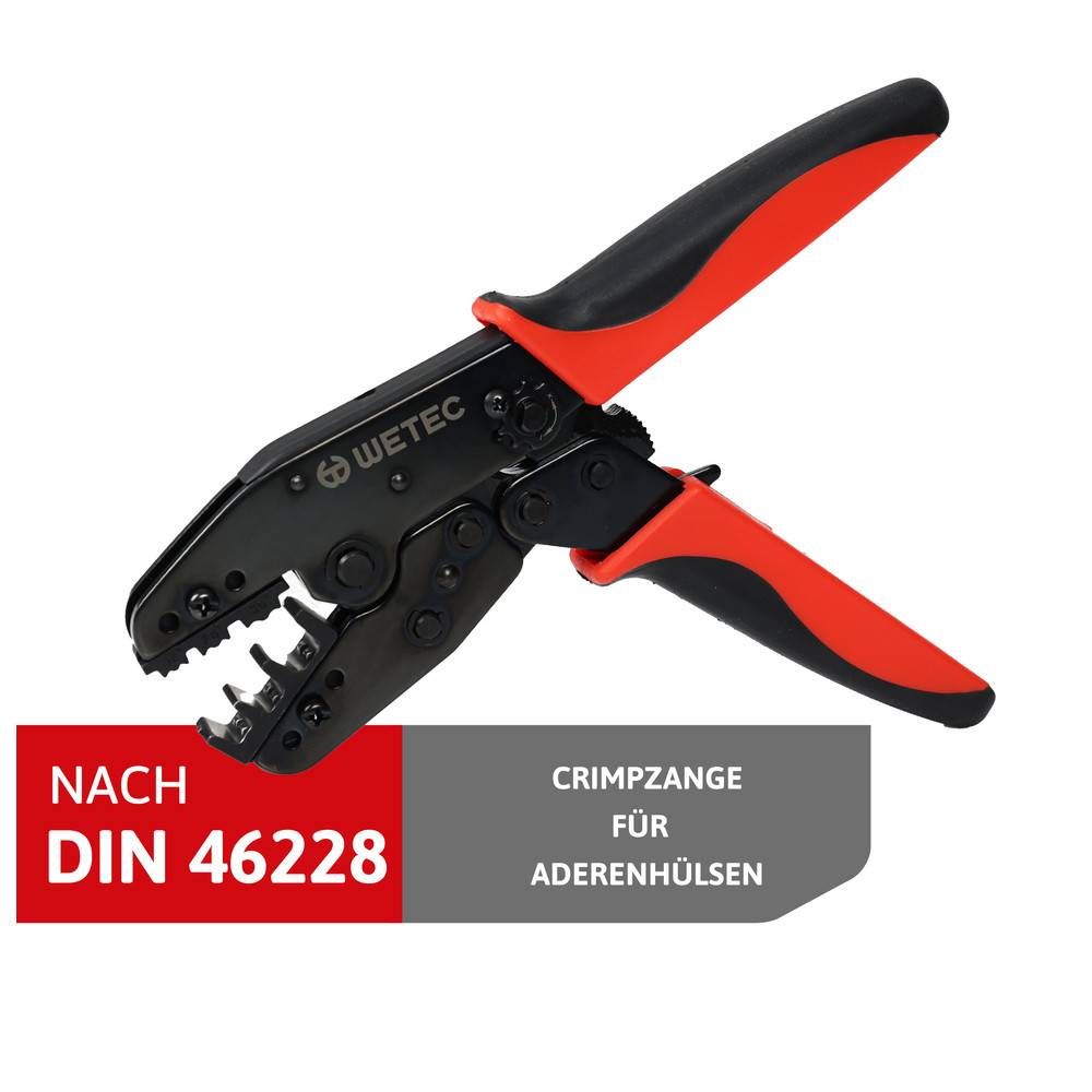 WETEC Crimp-Hebelzange, Trapezpressung, für Leiterquerschnitt 16 - 25 - 35 mm²