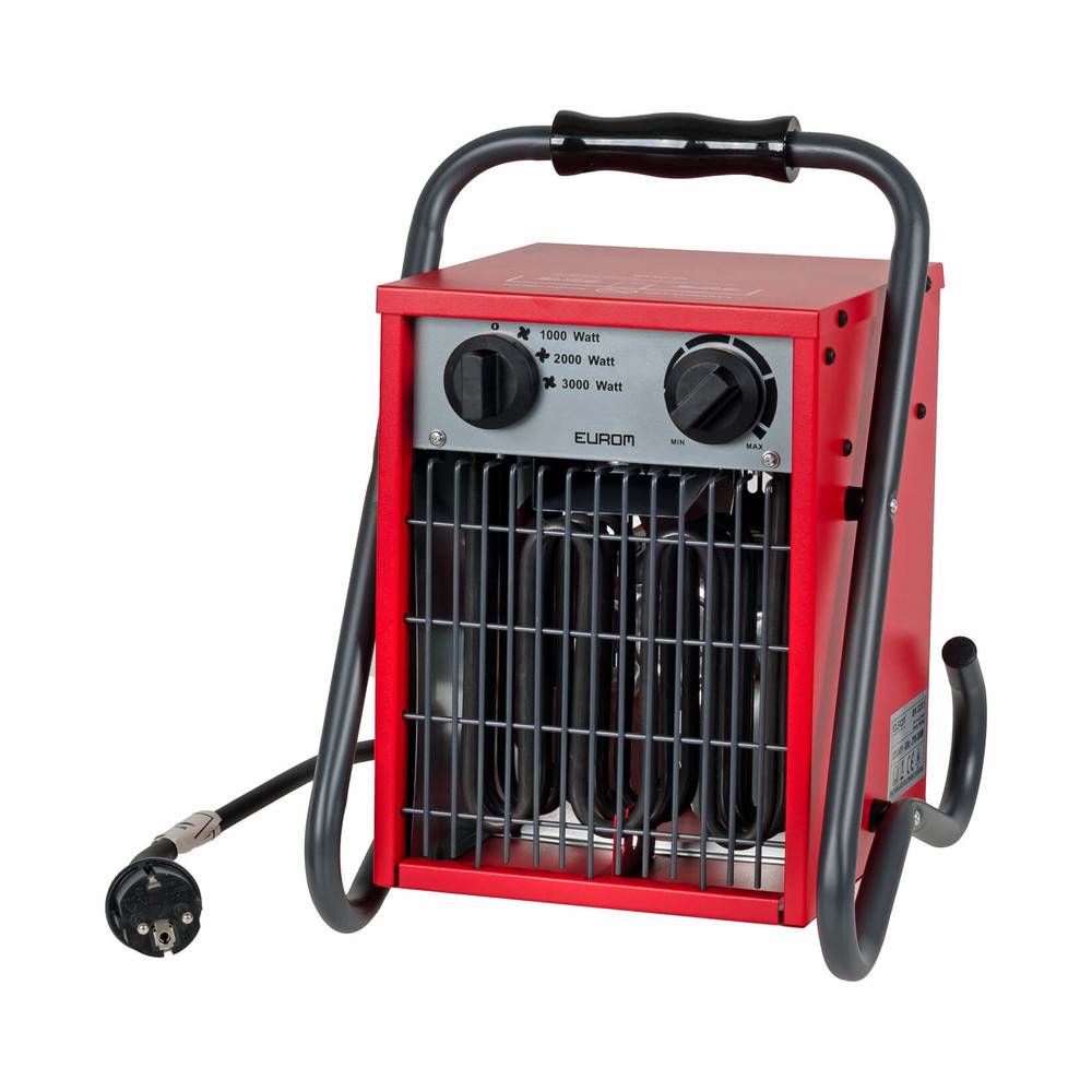 Elektroheizer 308,88 m³/h 1000/2000/3000 W 16 A EUROM