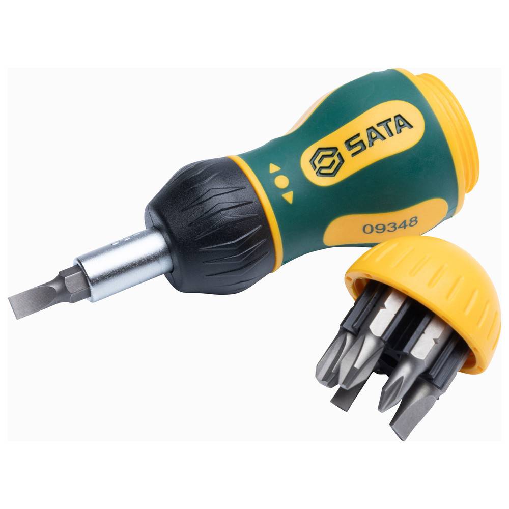 SATA Stubby-Ratschenschraubendreher mit Bit-Magazin, 6-teilig