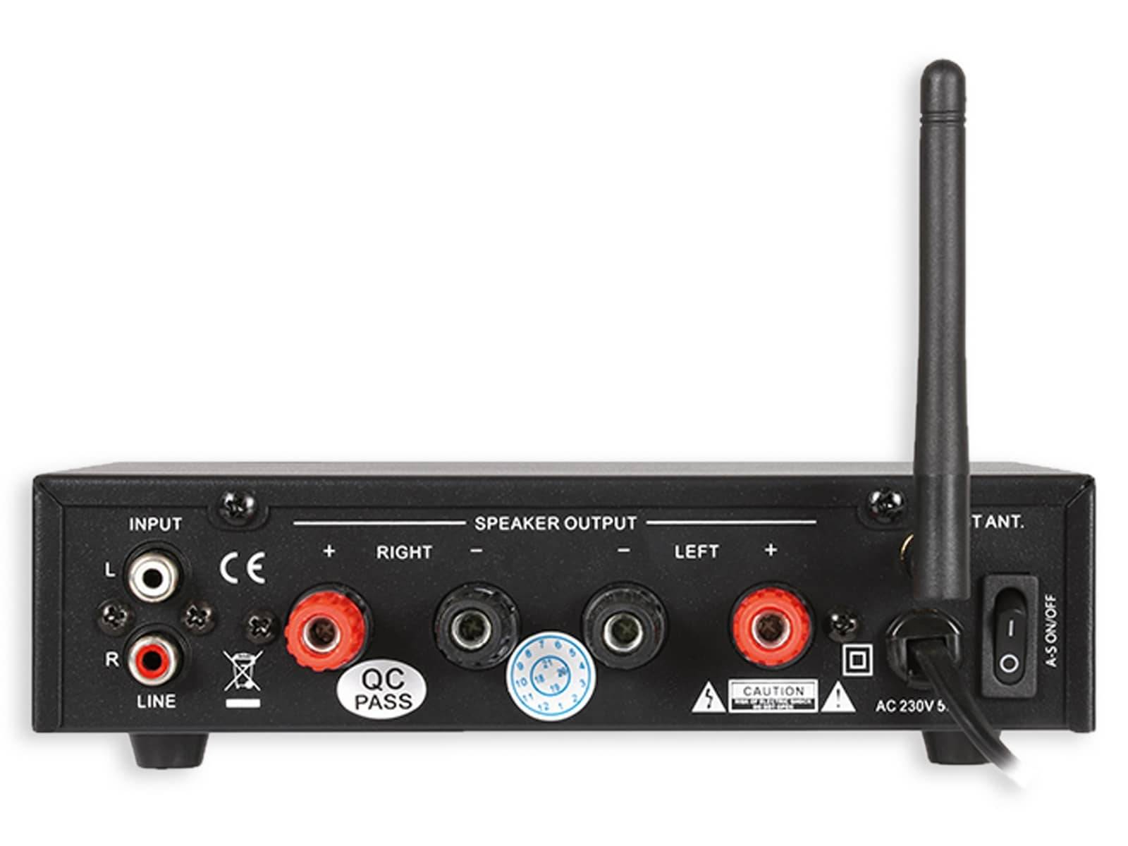 Digital Mini-Verstärker – 15W RMS, Bluetooth, HiFi, kompakt für PC & TV - Dynavox Digital Mini-Verstärker CS-PA8