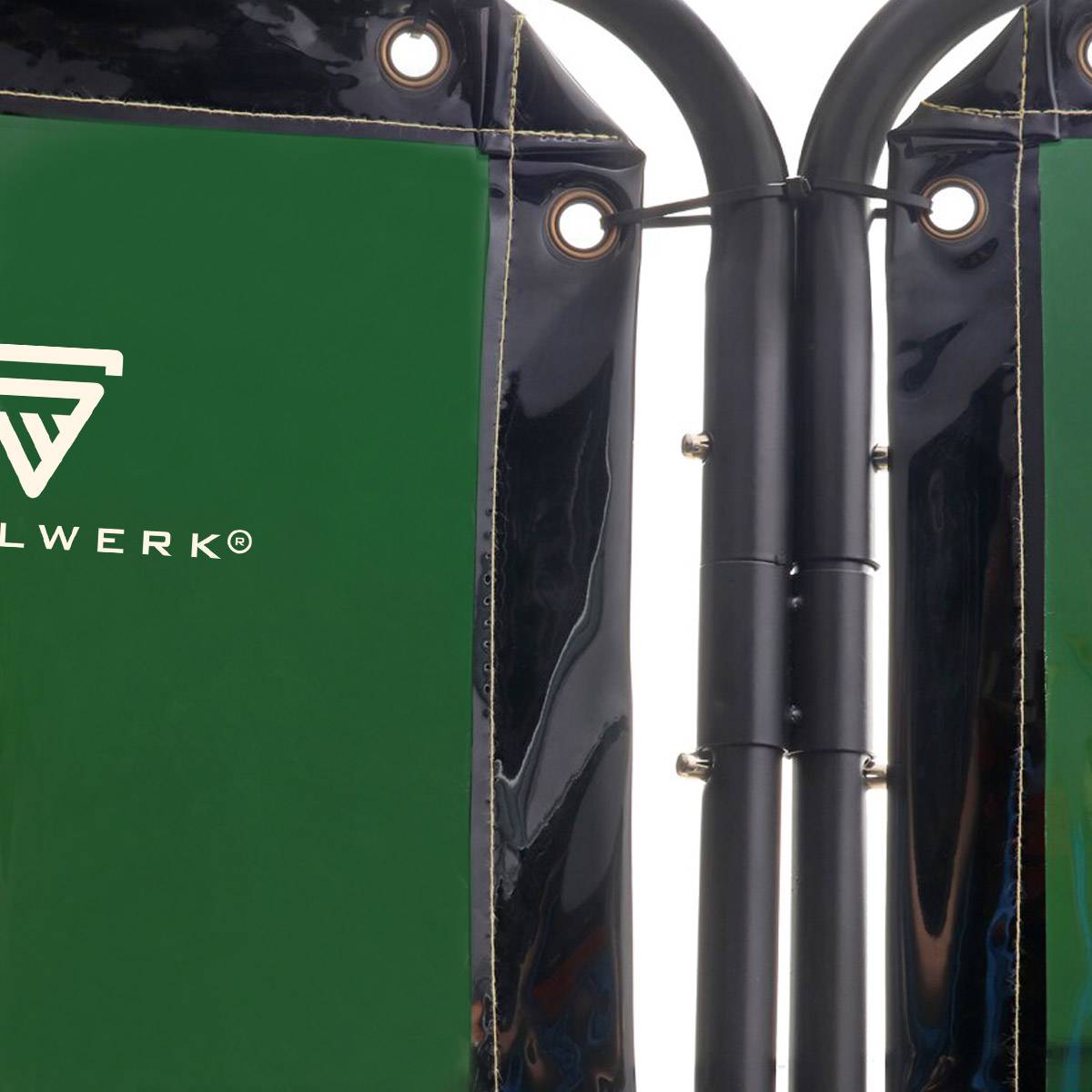 STAHLWERK Schweißerschutzwand UV-resistenter Schweißschutzvorhang 2,4m x 1,8m