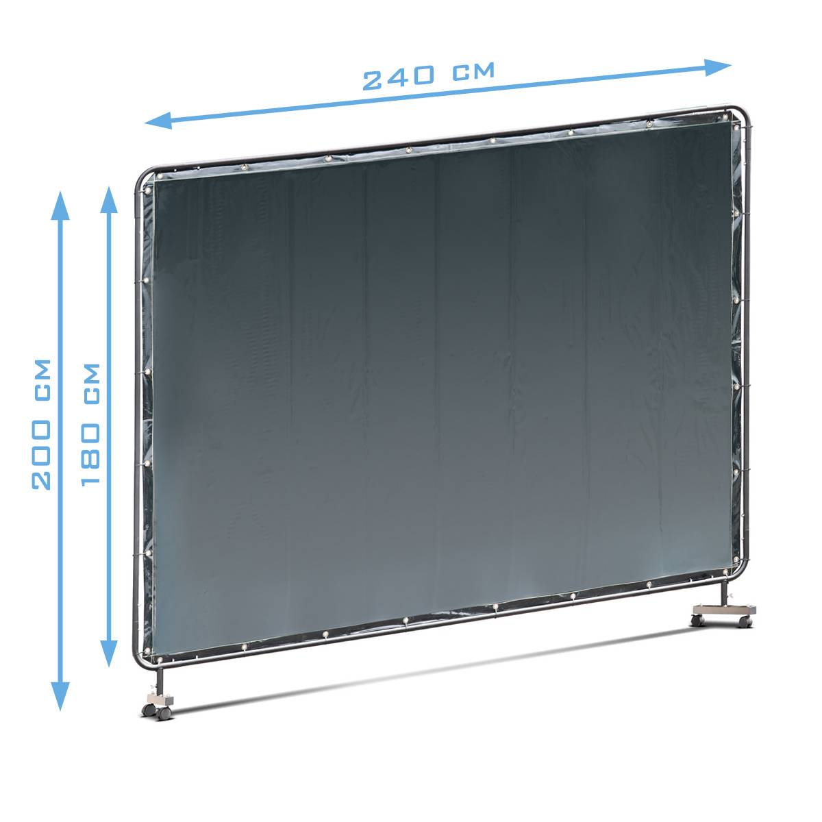 STAHLWERK Schweißerschutzwand UV-resistenter Schweißschutzvorhang 2,4m x 1,8m