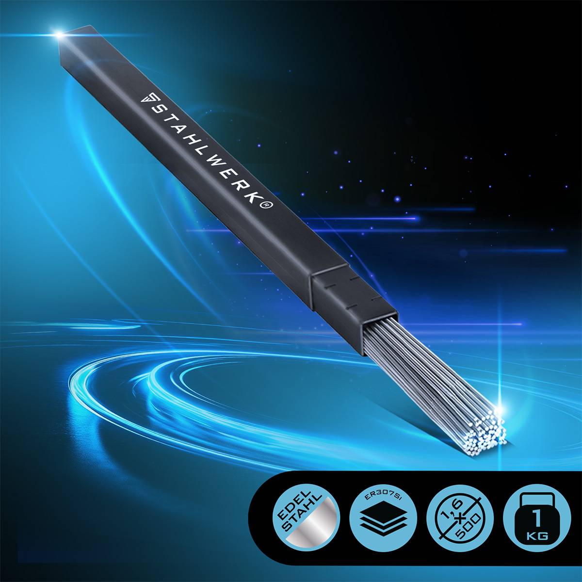 STAHLWERK Schweißstäbe WIG ER307Si Edelstahl hochlegiert Ø 2,4 mm x 500 mm 1 kg