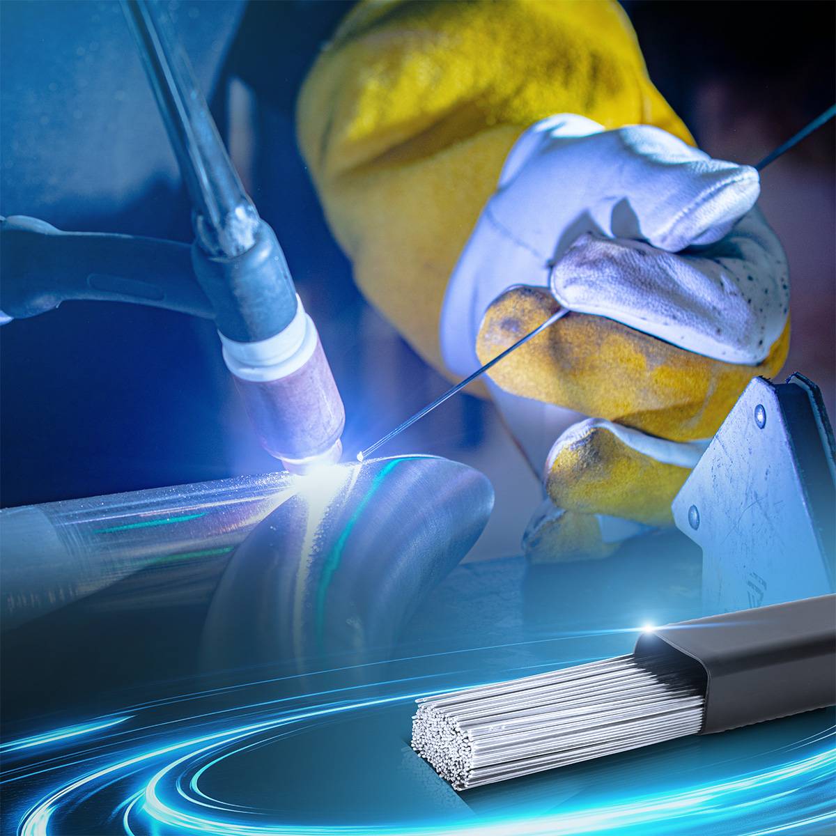 STAHLWERK Schweißstäbe WIG Zusatz ER4043Si5 Aluminium 1,6 mm x 500 mm 1 kg