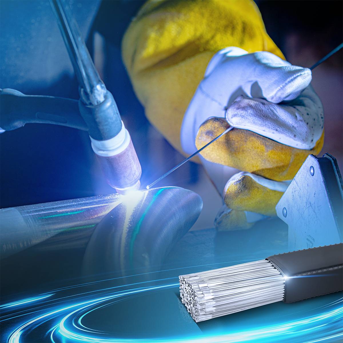 STAHLWERK Schweißstäbe ER4043Si5 Aluminium hochlegiert / Ø 2,4 mm x 500 mm 2 kg