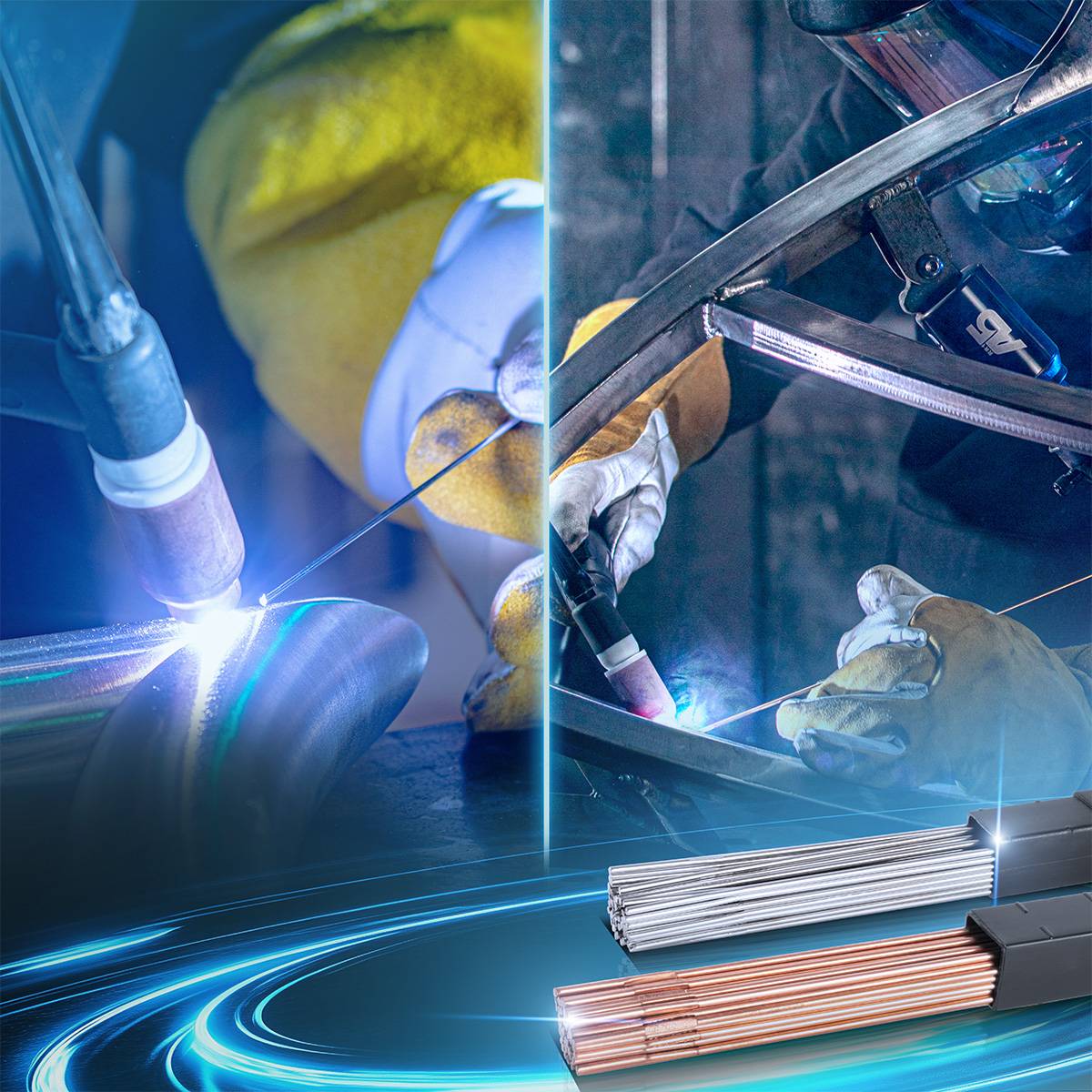 STAHLWERK Schweißstäbe Set ER70S-G3 & ER307Si Ø 2,5/2,4 x 500 mm je 1 kg