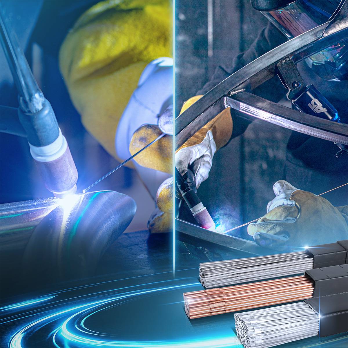 STAHLWERK Schweißstäbe Set ER70S-G3, ER307Si & ER4043Si5 2,5/2,4 x 500 mm je 1kg