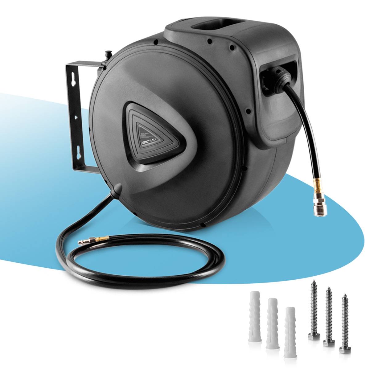 STAHLWERK Druckluft Schlauchtrommel Aufroll-Automatik 30m 18 Bar