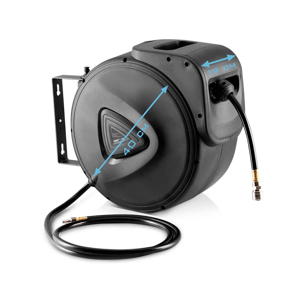 STAHLWERK Druckluft Schlauchtrommel Aufroll-Automatik 30m 18 Bar