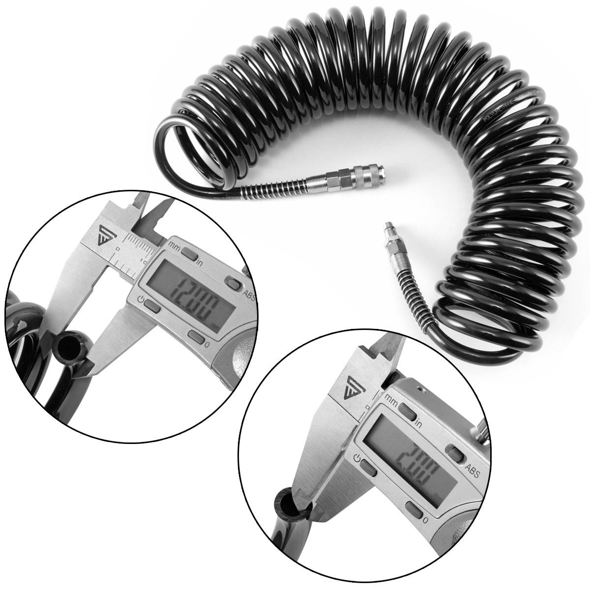 STAHLWERK DS 10 ST Professioneller Spiral Druckluftschlauch 10 m