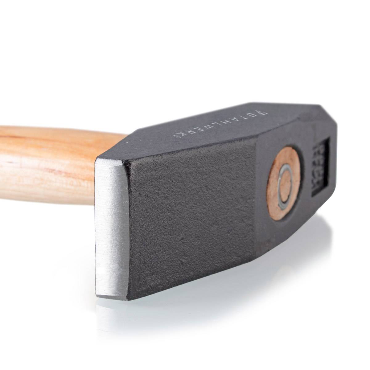 STAHLWERK Hammer Schlosserhammer 1.000 g robuster Kopf aus Stahl, Griff Hickory