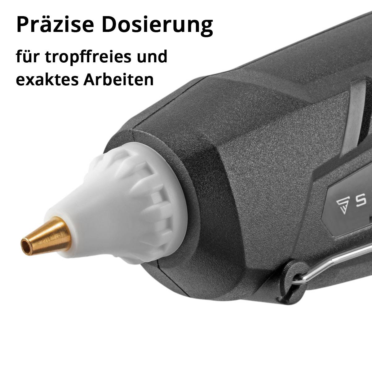 STAHLWERK Heißklebepistole HKP-100DT ST mit Rückschlagventil und 100 Watt