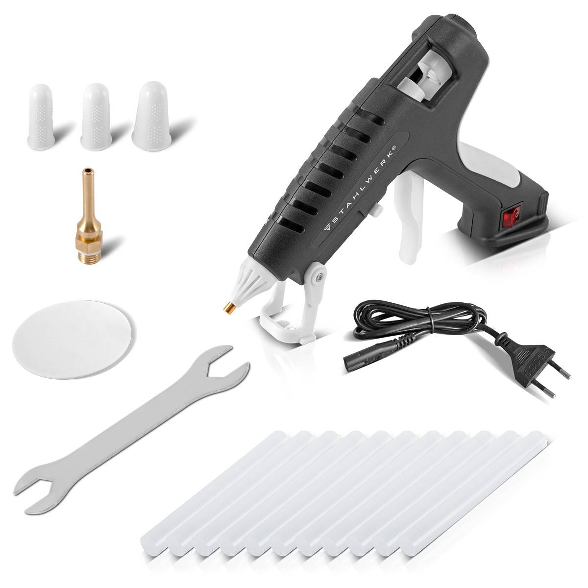 STAHLWERK Heißklebepistole HKP-250 ST mit Rückschlagventil und 250 Watt