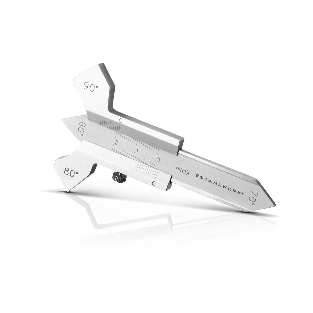 STAHLWERK Schweißnahtlehrefür Schweißnähte mit Schieber 0-20 mm Edelstahl