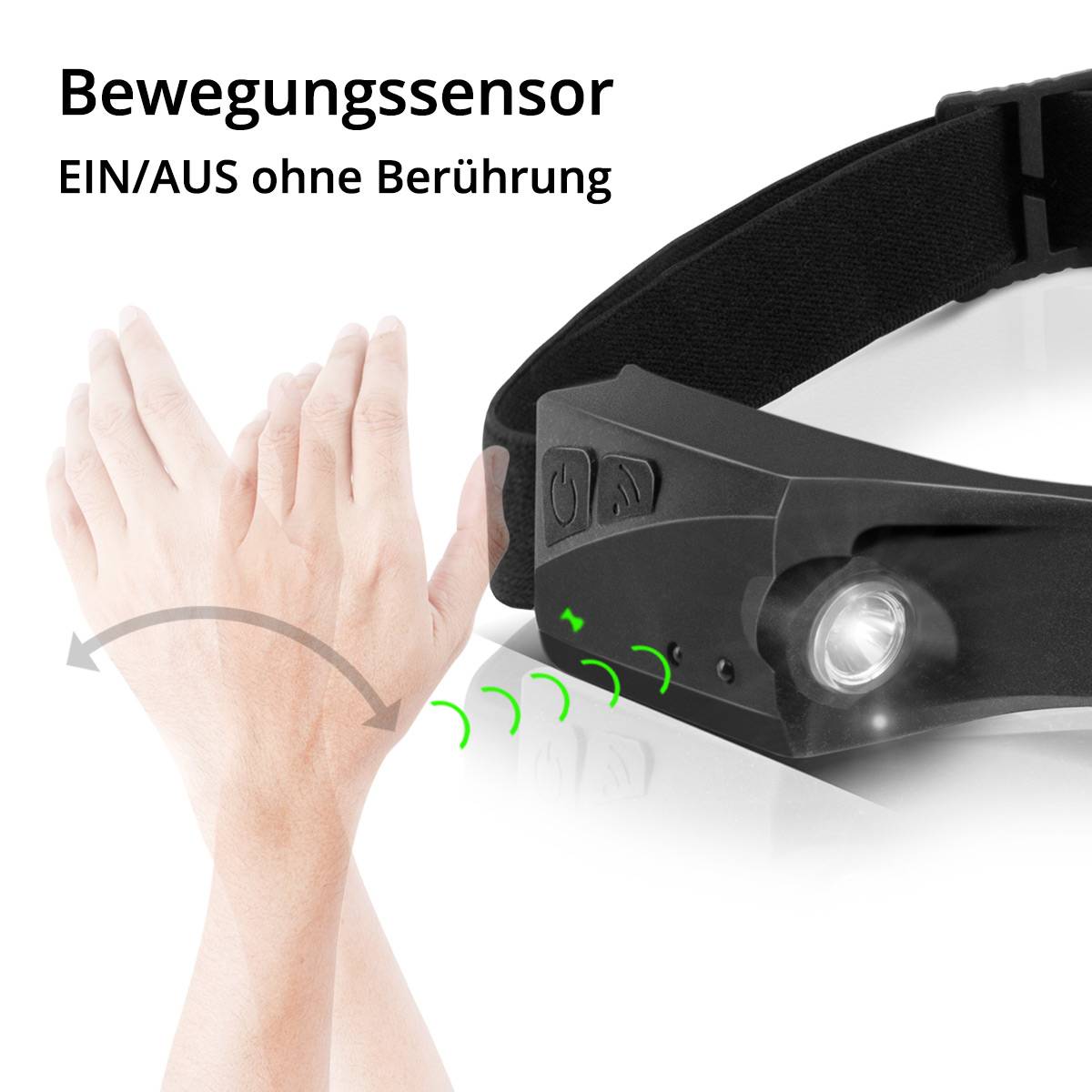 STAHLWERK LED Stirnlampe ALS-350 ST mit integriertem Akku 5 Licht-Modi