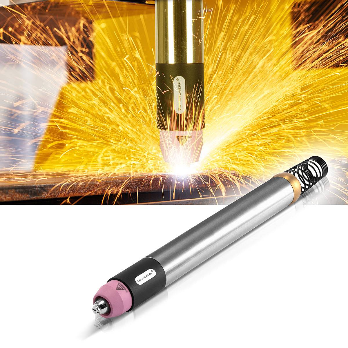 STAHLWERK Schneidbrenner P-60 CNC Plasmabrenner Edelstahl 8 mm 3-6 Bar