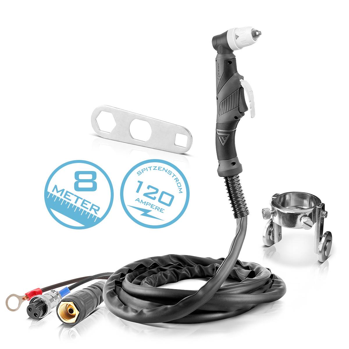 STAHLWERK Plasmaschneidbrenner P-80 / Schlauchpaket 8 Meter